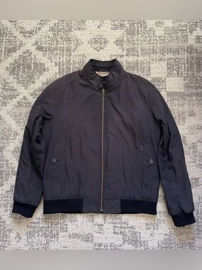 Faconnable Mens Size M, Black Full Zip Bomber Jacket  With Pockets